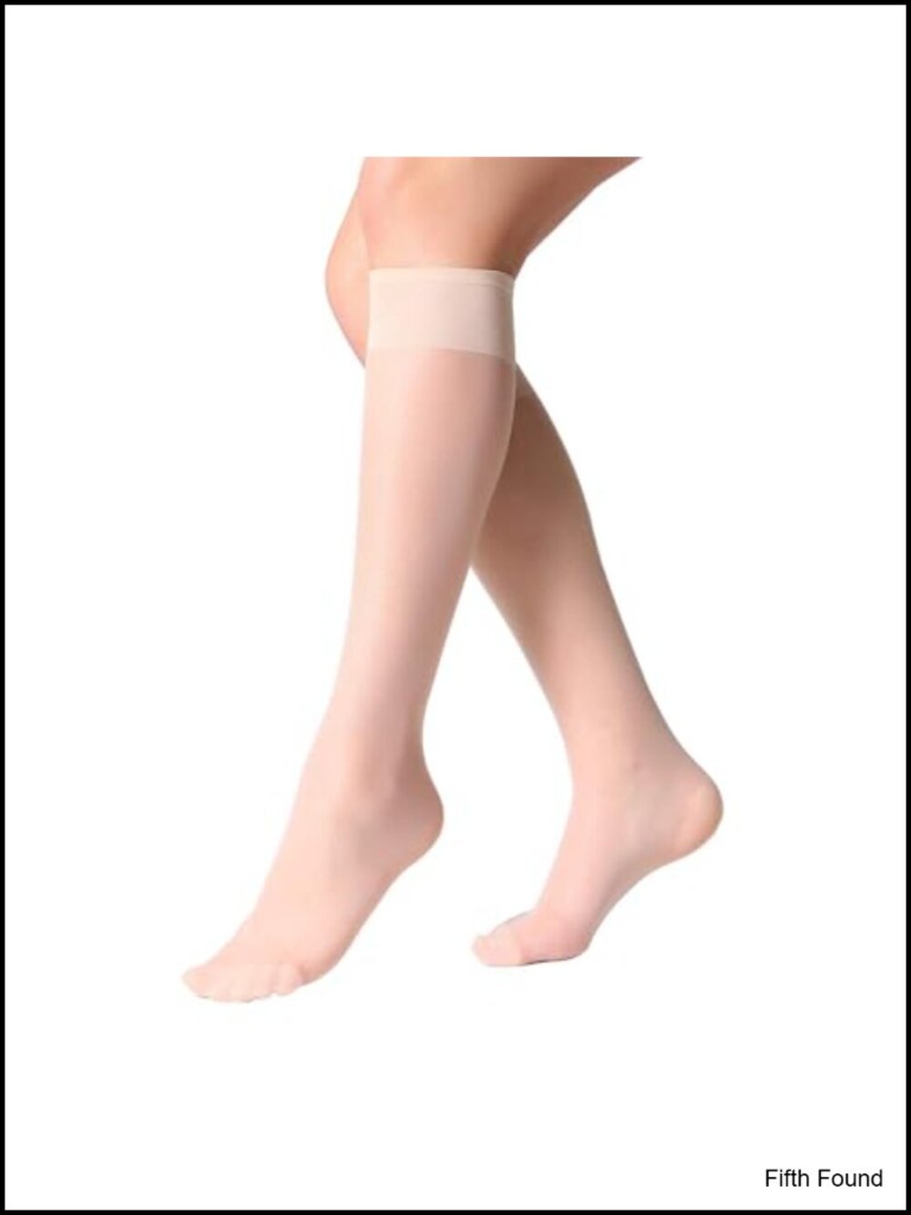 12 Pairs Sheer Knee High Stockings 15D Nylon Pantyhose Reinforced Toe